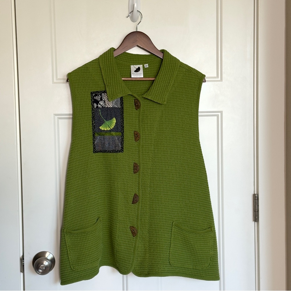 Brie Kriebel 100% Cotton Waffle Knit Vest